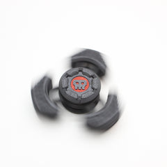 Two Sci-Fi Triangular Keychain Fidget Spinner - 3D Printed EDC Stress Relief Toy(white)