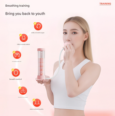 Pink Adjustable Breathing Exerciser & Respiratory Muscle Trainer - Lung Capacity, Core & Pelvic Floor Fitness Tool