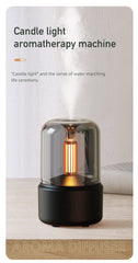 Black Creative Candleligh Aromatherapy Diffuser USB Desktop Ambient Candle Lamp Humidifier