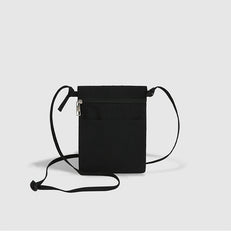 Black Minimalist Lightweight Nylon Crossbody Phone Bag - Compact & Stylish for Women