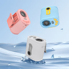 Beige High-Speed Mini Clip Fan with 360° Rotation – Portable, Rechargeable & Multi-Functional Cooling Solution