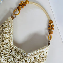 Brown Stylish Hand-Woven Paper Rope Bag – Boho Crochet Tote for Summer & Travel