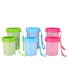Green Large Size Quick & Easy-Clean Dog Paw Cleaner Cup - PP+TPR Material, Gentle Pet Grooming Tool