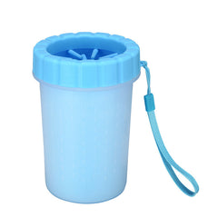 Blue Small Size Quick & Easy-Clean Dog Paw Cleaner Cup - PP+TPR Material, Gentle Pet Grooming Tool