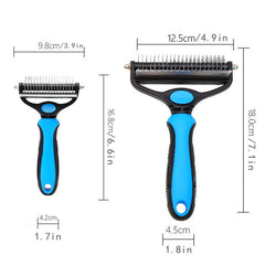 Sky blue Pet Grooming Comb – Fine Toothed Side for Hair Removal and Detangling, Ideal for Dogs with Long or Thick Coats in Australia
