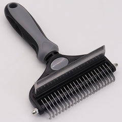 Grey Pet Grooming Comb – Fine Toothed Side for Hair Removal and Detangling, Ideal for Dogs with Long or Thick Coats in Australia