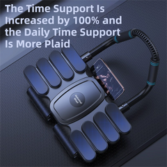 Blue 4-Wheel Automatic Rebound Ab Roller with 8 Elbow Support - Core Trainer  for Home Abdominal Muscle Workout (Beginner-Friendly)