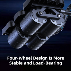 Orange 4-Wheel Automatic Rebound Ab Roller with 8 Elbow Support - Core Trainer  for Home Abdominal Muscle Workout (Beginner-Friendly)