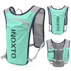 Light-Green 5L Ultra-Light Hydration Running Vest - Quick-Dry Trail Running & Marathon Backpack with Night Reflective Safety