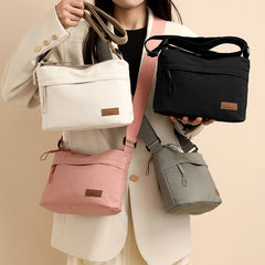 Grey Women Lightweight Nylon Crossbody Bag with Multiple Pockets Compact Shoulder Bag for Travel and Daily Essentials in Australia