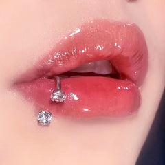 2-PCS Emerald G23 Titanium Horseshoe Ring with 5A Zircon Internal Thread for Nose Ear Lip Septum Piercing Hypoallergenic Jewelry for Local Trendsetters