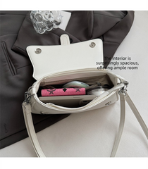 Womens Classic Baguette Shoulder Bag Soft PU Leather Underarm Purse with Adjustable Strap Crossbody Handbag Minimalist 90s Style Beige