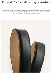 Womens Genuine Leather Belt Coffee C-Shape Gold Buckle Waist Strap for Jeans & Dresses Classic Fashion Accessory
