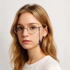 Black Spider Web Eyewear Chain 70cm Anti-Slip Glasses Strap Decorative Gothic Sunglasses Holder with Hollow Pendant