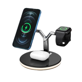 Magnetic three in one wireless charger (detachable)