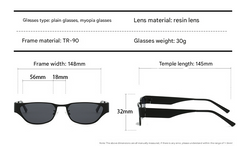 Silver Frame Blue Sheet Retro Cat-Eye Metal Sunglasses for Women - UV Protection Stylish Streetwear Shades