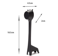 Giraffe-Shaped Coffee Scoop Set of 10 in Black ABS Plastic for Precise Coffee Grounds Measurement