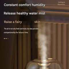White 500ml Smart Ultrasonic Humidifier & Aroma Diffuser – USB Silent Air Moisturizer, LED Bedroom Mist Maker