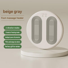 Beige USB Heated Foot Massager Foot Warmer Mat Electric Foot Heating Pad with Vibration Modes 3 Heat Levels 45C 50C 55C for Home Office Winter Comfort Portable Compact Design