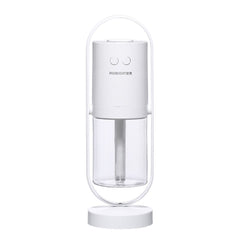 White 360 Rotating USB Humidifier with Star Projector - 200ml Portable Cool Mist Maker,  Quiet Desktop Air Diffuser for Bedroom and Office