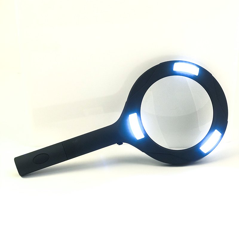 Brillar Light Up Magnifying Glass with COB LED Technology-Black/Navy