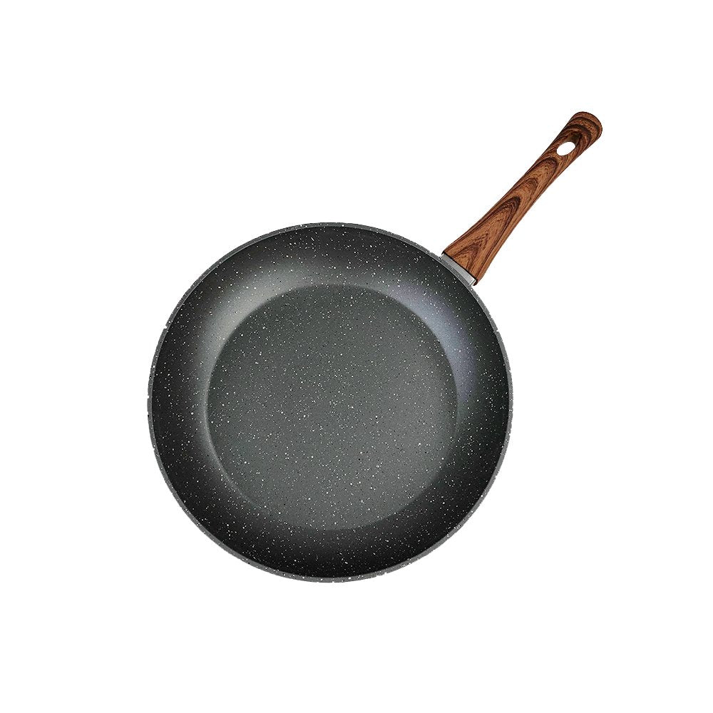 28cm PFOA Free Non-Stick Frypan with Wooden Look Handle-ACT