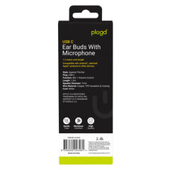 1.2M USB C Ear Buds with Microphone