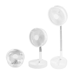 Folding Telescopic 4.5W Portable Height/Tilt Adjustable Rechargeable Cordless Fan