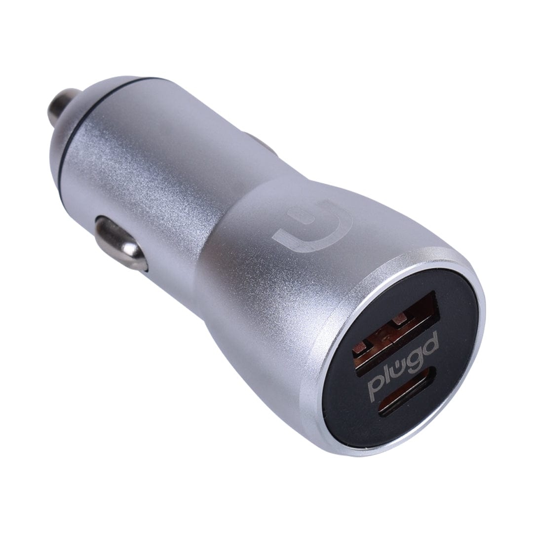 PLUGD 30W USB-A & USB-C Dual Port Quick Charge Car Charger