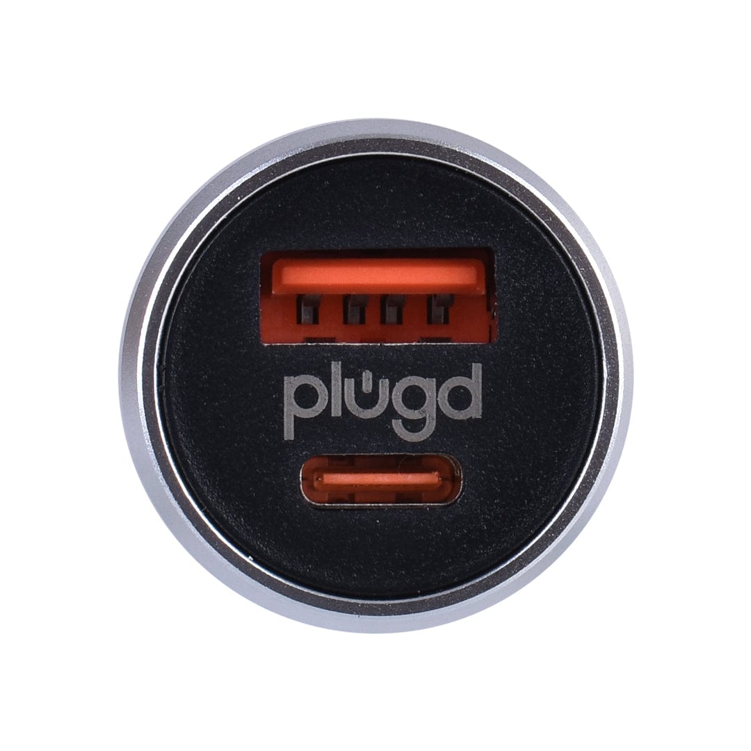 PLUGD 30W USB-A & USB-C Dual Port Quick Charge Car Charger