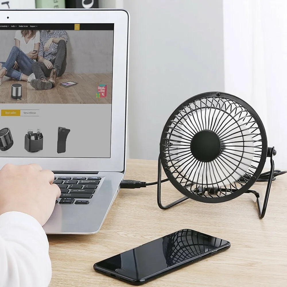 360 Degree Tilt Adjustable USB Portable Mini Desk Fan