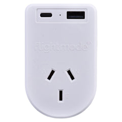 Flightmode Outbound AU/NZ to USA/CANADA Travel Adaptor with USB Type C & A