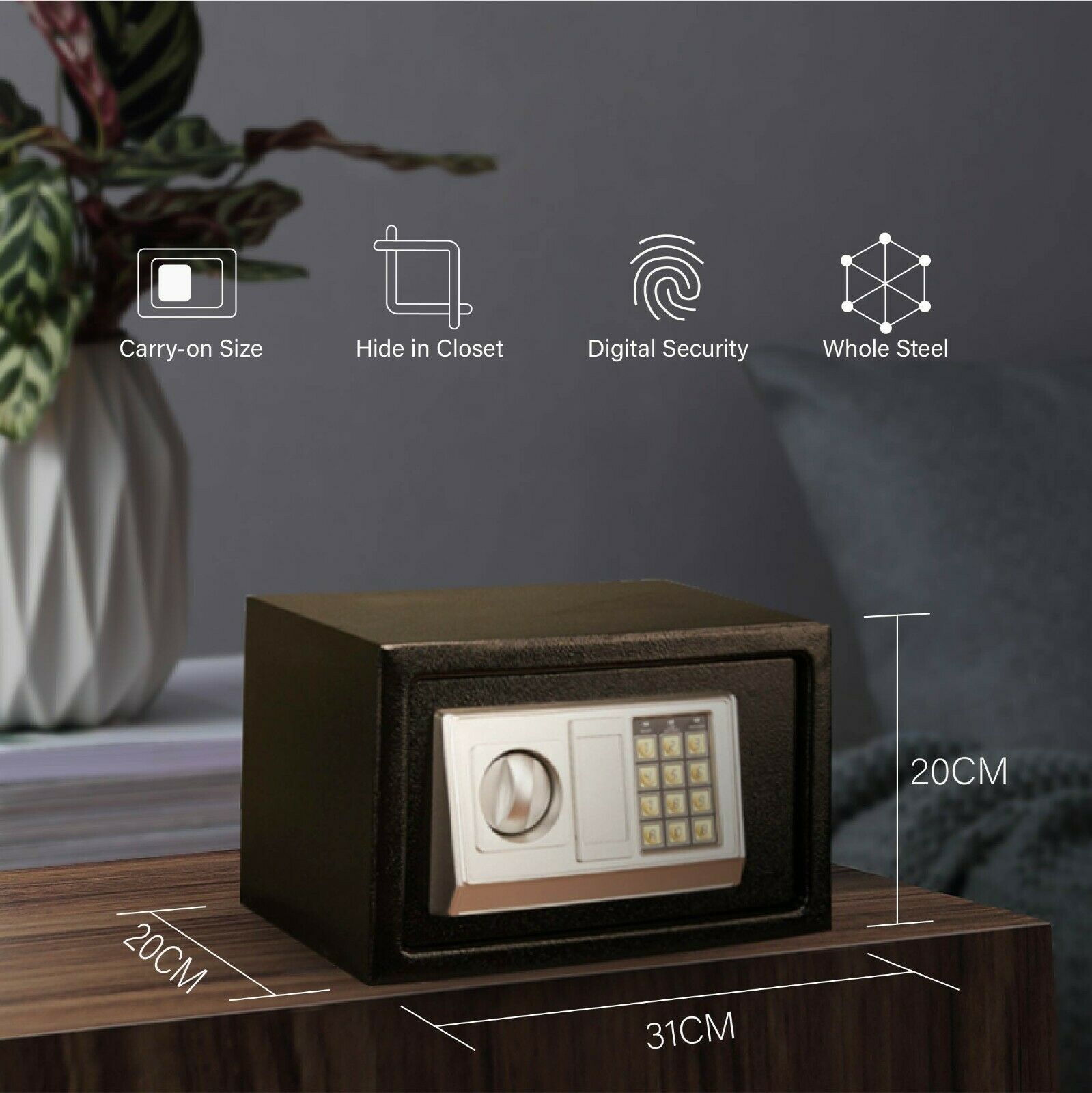 8.5L Electronic Digital Security Double Alarm Safe Box