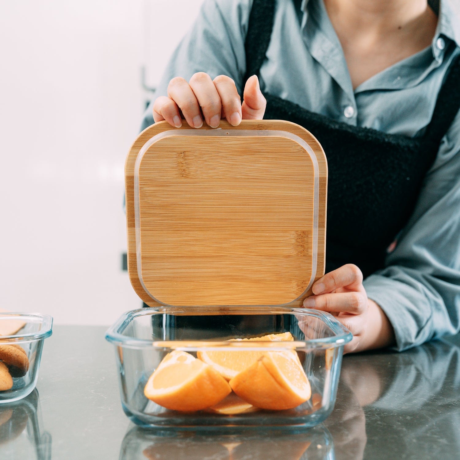 2pc Bamboo Cover Food Container Medium and Large-NSW_Rural