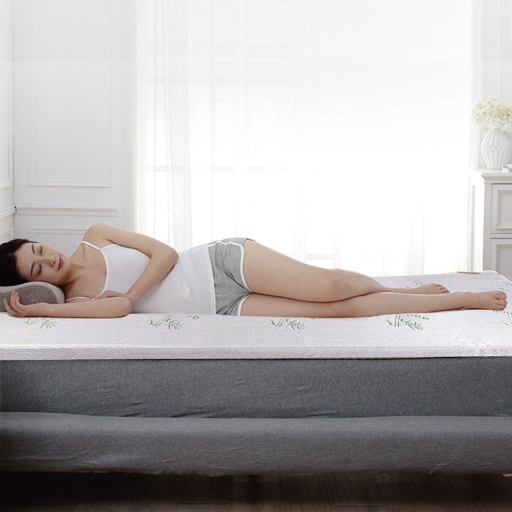 6cm Memory Foam Mattress Topper with Bamboo Cover - Double
