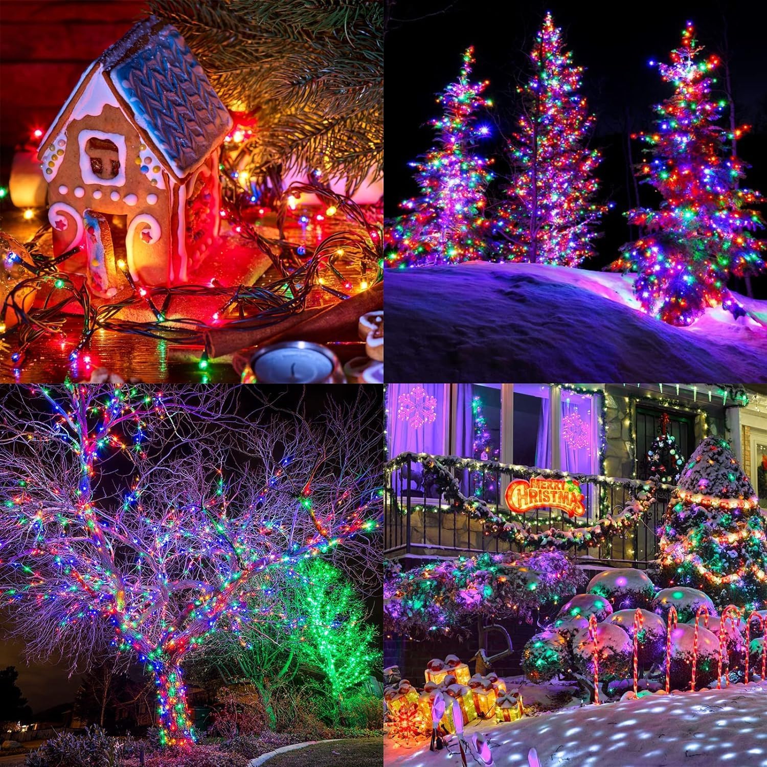 600 Low Voltage LED Bluetooth Control Fairy Lights Christmas Decoration Multicolor-TAS_Rural