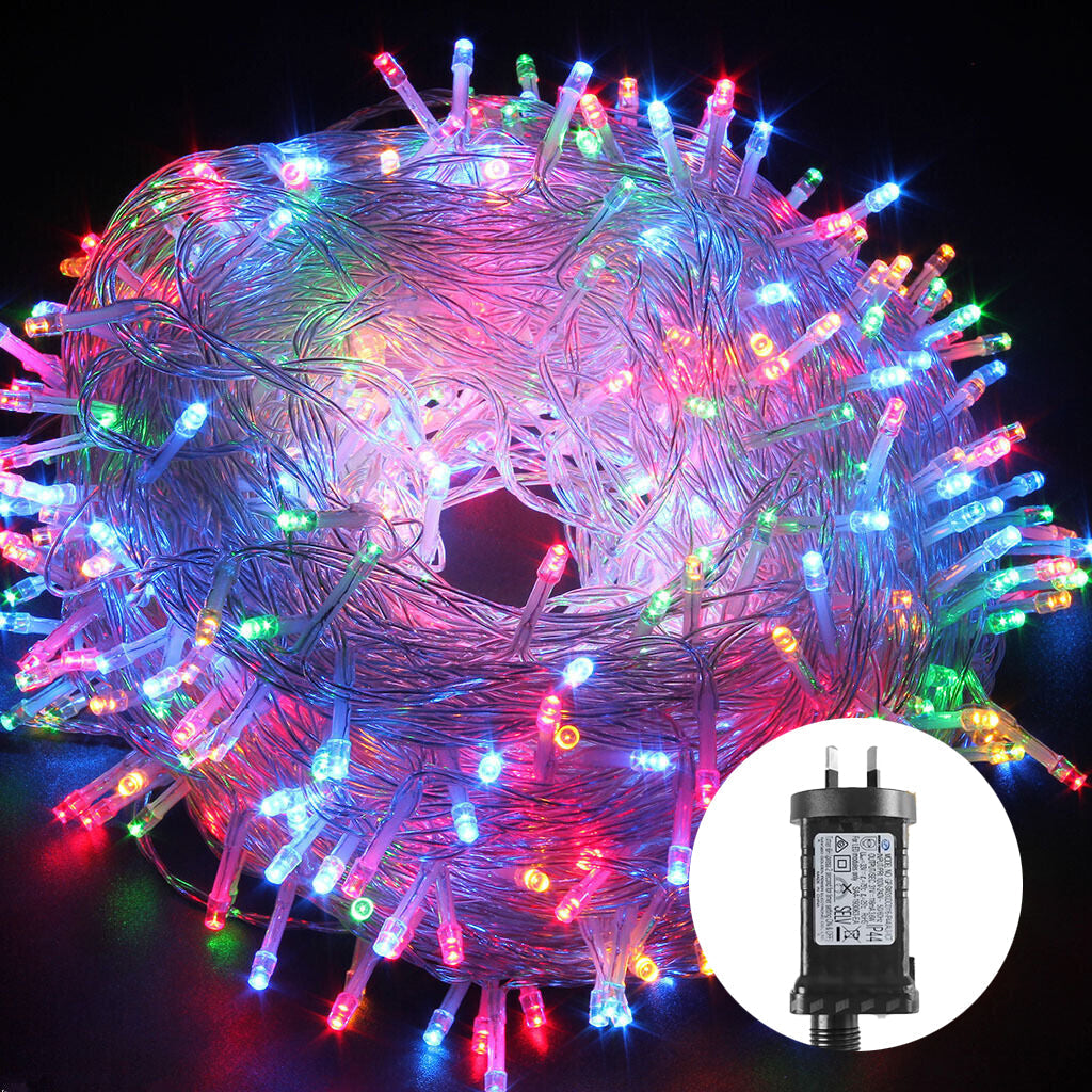 400 Low Voltage LED Curtain Lights 8 Functions 1.9x2M Christmas Decoration Multicolor-NSW_Rural