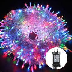 400 Low Voltage LED Curtain Lights 8 Functions 1.9x2M Christmas Decoration Multicolor-VIC_Rural