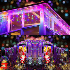 400 Low Voltage LED Curtain Lights 8 Functions 1.9x2M Christmas Decoration Multicolor-NSW_Rural