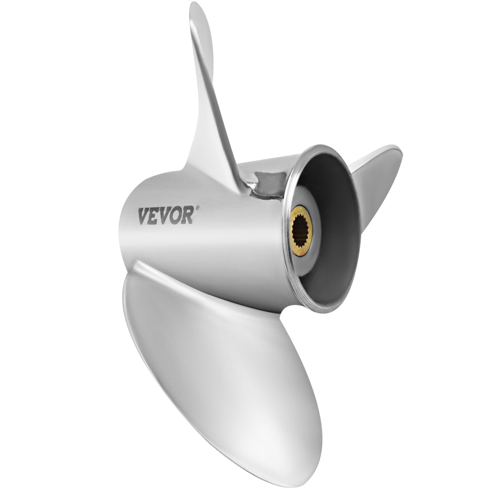 VEVOR Outboard Propeller, Replace for OEM 3860709, 3-Blade 14.5"" x 21"" Pitch Steel Boat Propeller, Compatible with Volvo Penta SX Drive All Models, with 19 Tooth Splines, RH