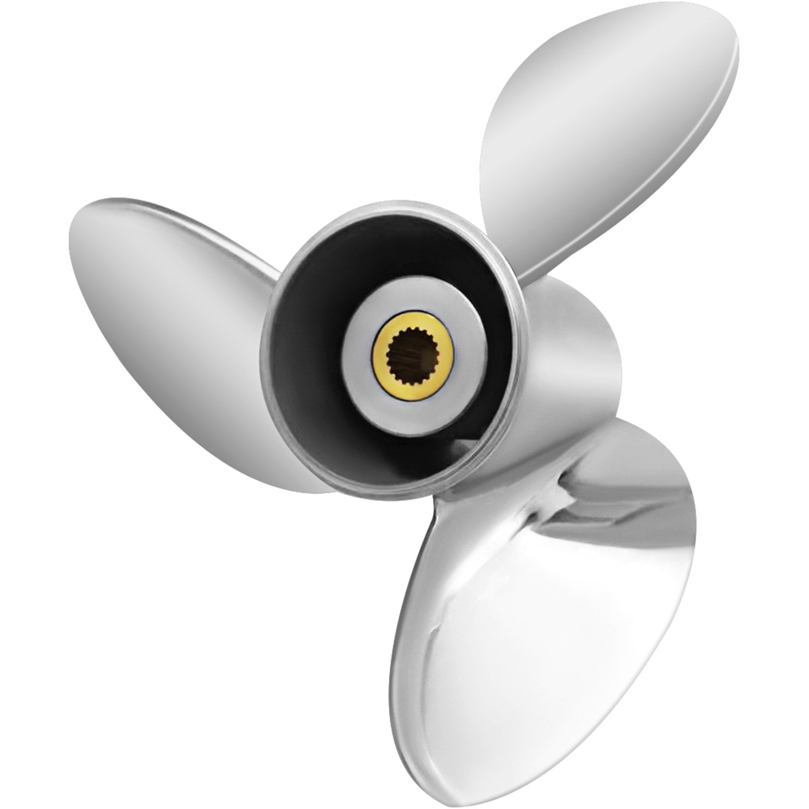 VEVOR Outboard Propeller, Replace for OEM 3860709, 3-Blade 14.5"" x 21"" Pitch Steel Boat Propeller, Compatible with Volvo Penta SX Drive All Models, with 19 Tooth Splines, RH