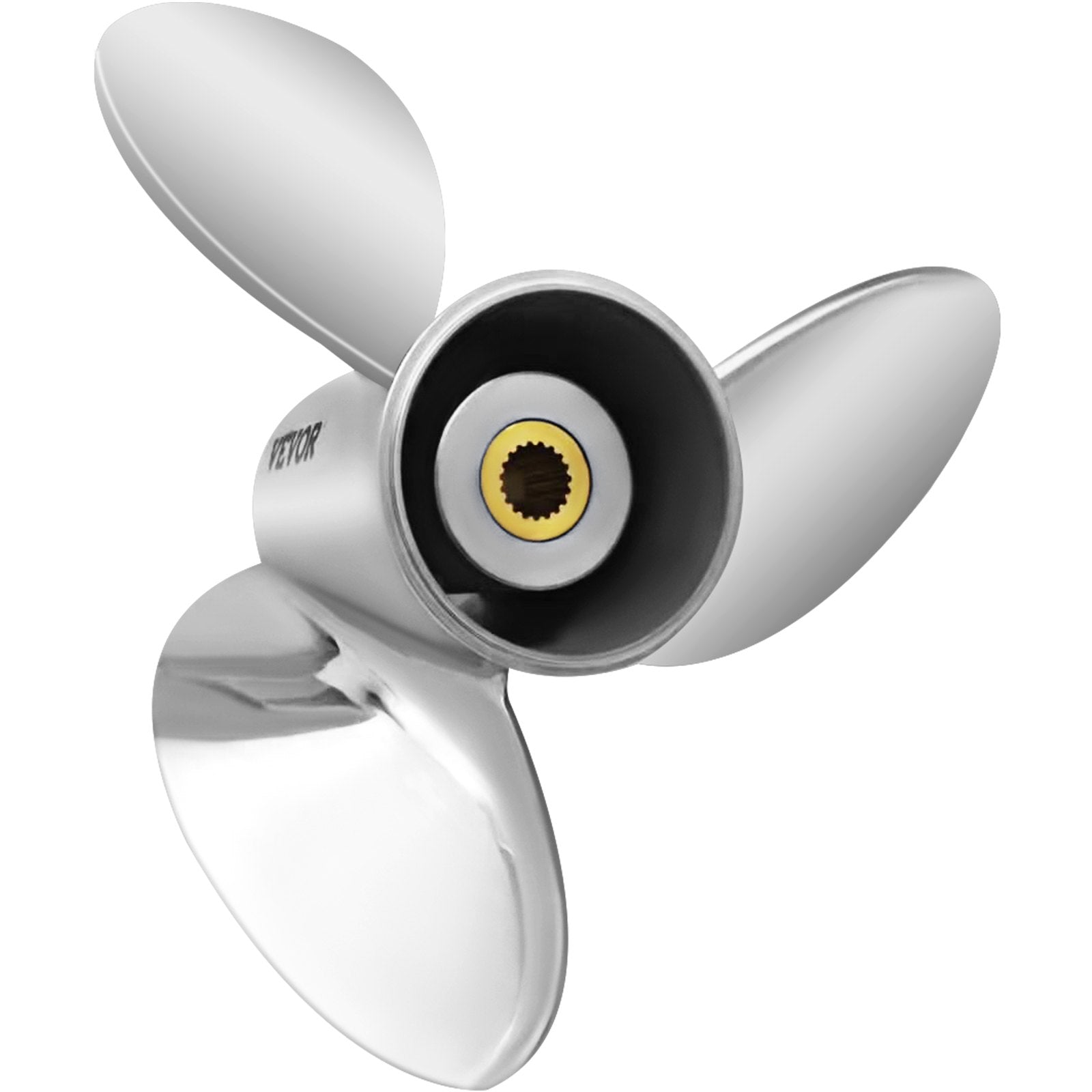 VEVOR Outboard Propeller, Replace for OEM 3860709, 3-Blade 14.5"" x 21"" Pitch Steel Boat Propeller, Compatible with Volvo Penta SX Drive All Models, with 19 Tooth Splines, RH