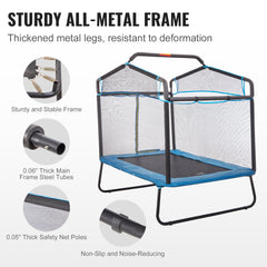 VEVOR 6FT Trampoline for Kids, 72" Indoor/Outdoor Toddlers Trampoline, Mini Baby Trampoline with Safety Enclosure Net, Gymnastics Bar, Hammock, Recreational Trampoline Birthday Gift for 3+ Years Kids