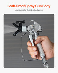 VEVOR Airless Paint Spray Gun 3600PSI High Pressure Airless Spray Gun with 5Tips
