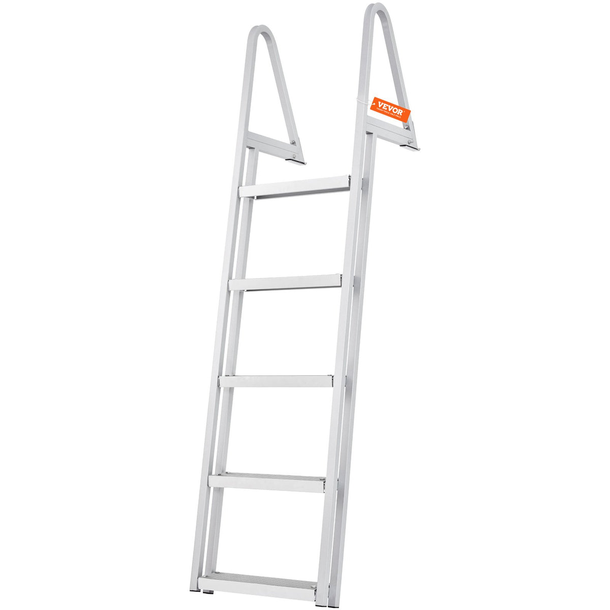 VEVOR Removable Dock Ladder 5 Steps, 159 kg Load Capacity, Pontoon Boat Ladder with 4'' Wide Step & Nonslip Design for Ship/Lake/Pool/Marine Boarding