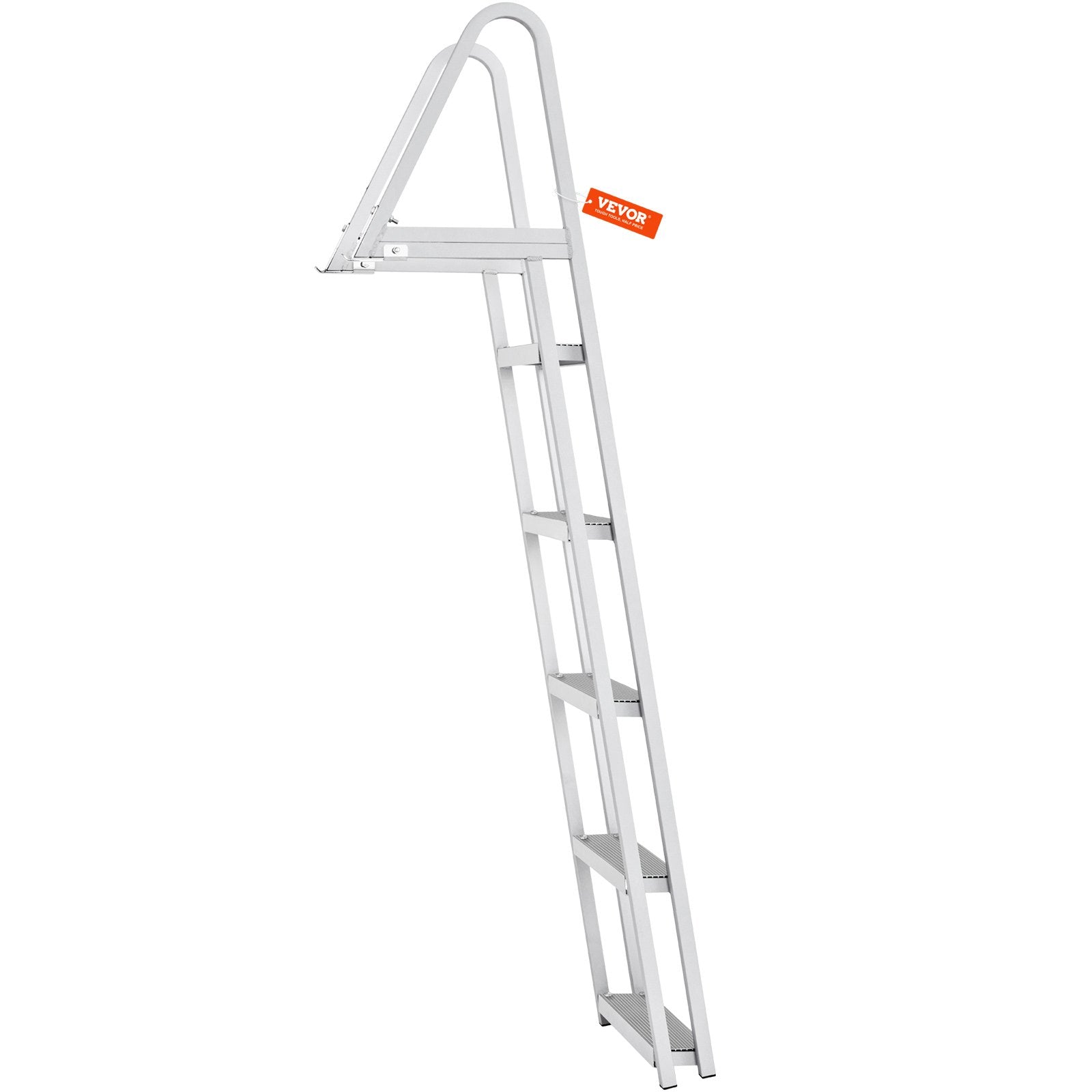 VEVOR Removable Dock Ladder 5 Steps, 159 kg Load Capacity, Pontoon Boat Ladder with 4'' Wide Step & Nonslip Design for Ship/Lake/Pool/Marine Boarding
