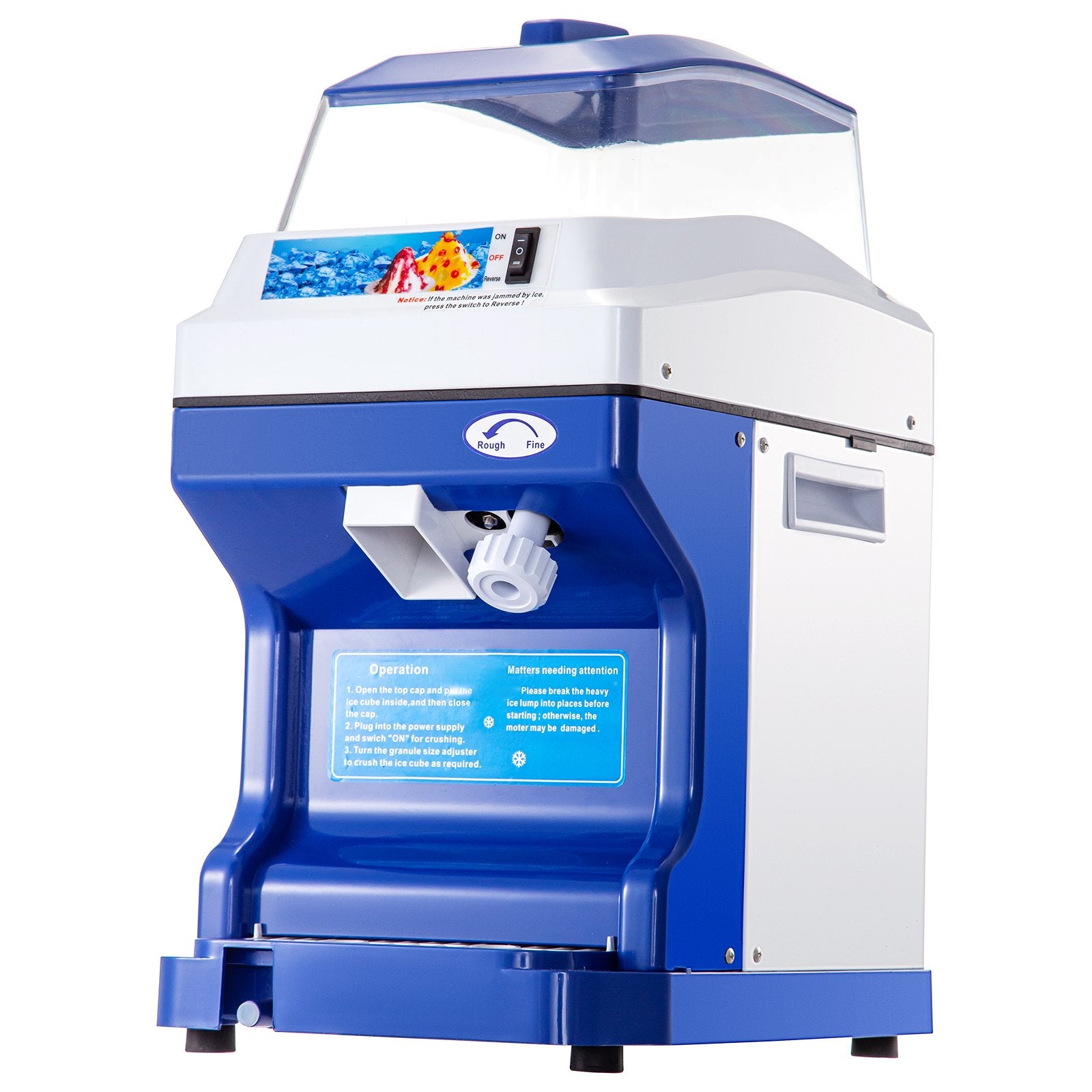 VEVOR Commercial Ice Shaver Ice Shaving Machine Crusher Snow Cone Maker 200KG/H