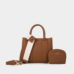 Chrisbella Sienna Tote-Wine Red
