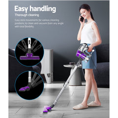 Devanti Stick Vacuum Cleaner Handheld Corded 450W Purple