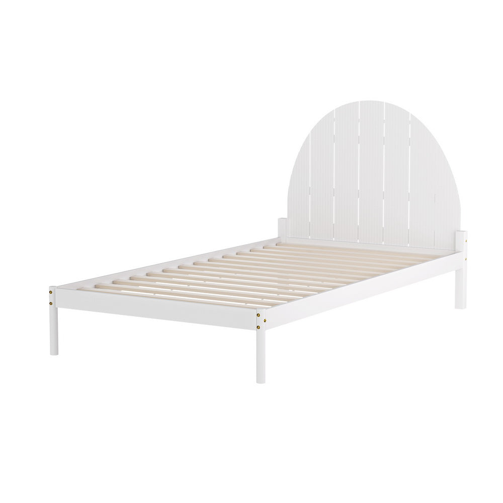 Artiss Bed Frame King Single Size Wooden White DALY-ACT